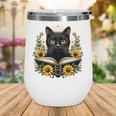 Cat For Women Book Lover Cute Cat And Book Wine Tumbler