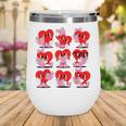 Heart Reading Books Valentine Teacher Boys Girls Book Lover Wine Tumbler