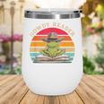 Howdy Reader Frog Reading Book Vintage Wine Tumbler