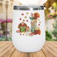 Turkey Reading Books Fall Librarian Book Lover Teacher Kids Wine Tumbler