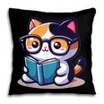 Adorable Book Lover Calico Cat With Reading Glasses Cute For Men Women Kids Pillowcase