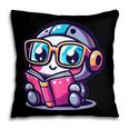Adorable Book Lover Robot With Reading Glasses Cute Pillowcase