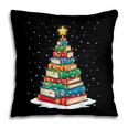Book Christmas Tree Xmas Lights Book Lover Teacher Librarian Pillowcase