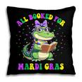 All Booked For Mardi Gras Crocodile Reading Book Teacher Pillowcase