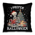 Christmas Outfit I Prefer Halloween Book Reading Skeleton Pillowcase