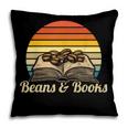 Coffee Beans & Books Retro Bookworm Librarian Pillowcase