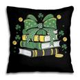 Coquette Bow Books St Patrick's Shamrock Bookworm Librarian Pillowcase