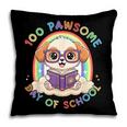 Cute 100th Day Of School 100 Days Dog Reading Book Rainbow Pillowcase