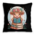 Cute Baby Highland Cow Reading Book Bookworm For Men Women Pillowcase