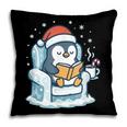 Cute Christmas Penguin Reading Book Cozy Winter Holiday Art Pillowcase