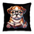 Cute Dog Puppy English Bulldog Reading Book Pillowcase Cute Dog Puppy English Bulldog Reading Book Pillowcase