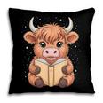 Cute Highland Cow Reading Book Pillowcase Cute Highland Cow Reading Book Pillowcase