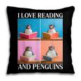 Cute Penguin Reading Book School Librarian Teacher Student Pillowcase