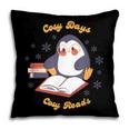 Cute Xmas Book Lover Penguin Reading Cosy Days Cosy Reads Pillowcase