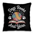 Dogs Books And Yarn Knitter Knitting Pillowcase Dogs Books And Yarn Knitter Knitting Pillowcase