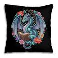 Dragon Reading Book Girls Kids Bookworm Book Lover Pillowcase