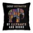 Easily Distracted By Elephants And Books Elephant Pillowcase
