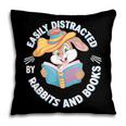Easily Distracted By Rabbits And Books Reading Pillowcase Easily Distracted By Rabbits And Books Reading Pillowcase