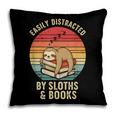Easily Distracted By Sloths And Books Pillowcase