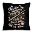 Flute And Books Marching Band Musician Flutist Flute Player Pillowcase