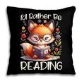 I'd Rather Be Reading Cute Fox Book Lover Reader Bookworm Pillowcase