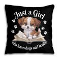 Just a Girl Who Loves Dogs And Books Cute Dog Pillowcase