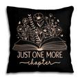 Just One More Chapter Bookish Book Reading Teal Beige Pillowcase