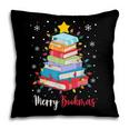 Merry Bookmas Book Christmas Tree Lights Xmas Men Women Kids Pillowcase