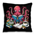 Octopus Reading Book Coffee Lover Bookaholic Bookworm Reader Pillowcase