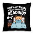 Orange Cat Reading Book 67 Six Seven Meme Pillowcase