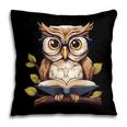 Owl Reading A Book Perched On A Branch Bookworm Pillowcase Owl Reading A Book Perched On A Branch Bookworm Pillowcase