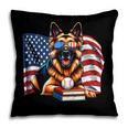 Patriotic German Shepherd Books Baseball USA Flag Vintage Pillowcase