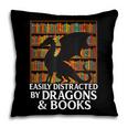 Reading Dragon Easily Distracted By Dragons And Books Pillowcase