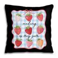 Reading Is My Jam Preppy Stawberry Bookworm Book Lover Nerd Pillowcase