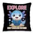 Readsolotl Kawaii Axolotl Book Lover Reading Pillowcase