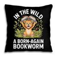 Women's Wild About Reading Book Reader Lion Zoo Animals Kids Pillowcase
