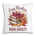 Cozy Readers Book Society Fall Autumn Floral Pumpkin Season Pillowcase