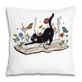 Cute Cat Flower Garden Book Kitty Reading Floral Men Women Girls Kids Pillowcase