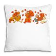 Cute Turkey Reading Book Librarian Bookworm Thanksgiving Men Pillowcase