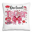 HUGvyn One Loved Teacher Valentine Book Heart Reading Bow Pillowcase