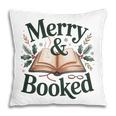 Merry And Booked Holiday Reading Winter Book Lover Premium Tri-Blend Pillowcase