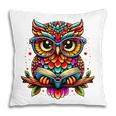 Owl With Glasses And Book Reading Pillowcase