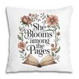 She Blooms Among The Pages Women Mom Wife Floral Book Lover Premium Tri-Blend Pillowcase