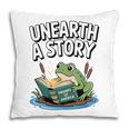 Unearth a Story Frog Reading a Book Summer 2026 Premium Tri-Blend Pillowcase