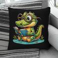 Alligator Reading a Book Animal Pillowcase