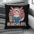 Readsolotl Axolotl Reading Book Lover Kawaii Bookworms Pillowcase
