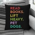 Retro Read Books Lift Heavy Pet Dogs Gym Book Lover Pillowcase Retro Read Books Lift Heavy Pet Dogs Gym Book Lover Pillowcase