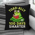 Toad-Ally 100 Days Smarter Frog Reading Book 100 School Day Pillowcase