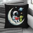 UFO Alien Astronaut Reading Book In Space Pillowcase