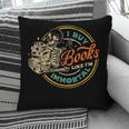 Vintage I Buy Books Like I'm Immortal Skeleton Reading Book Pillowcase